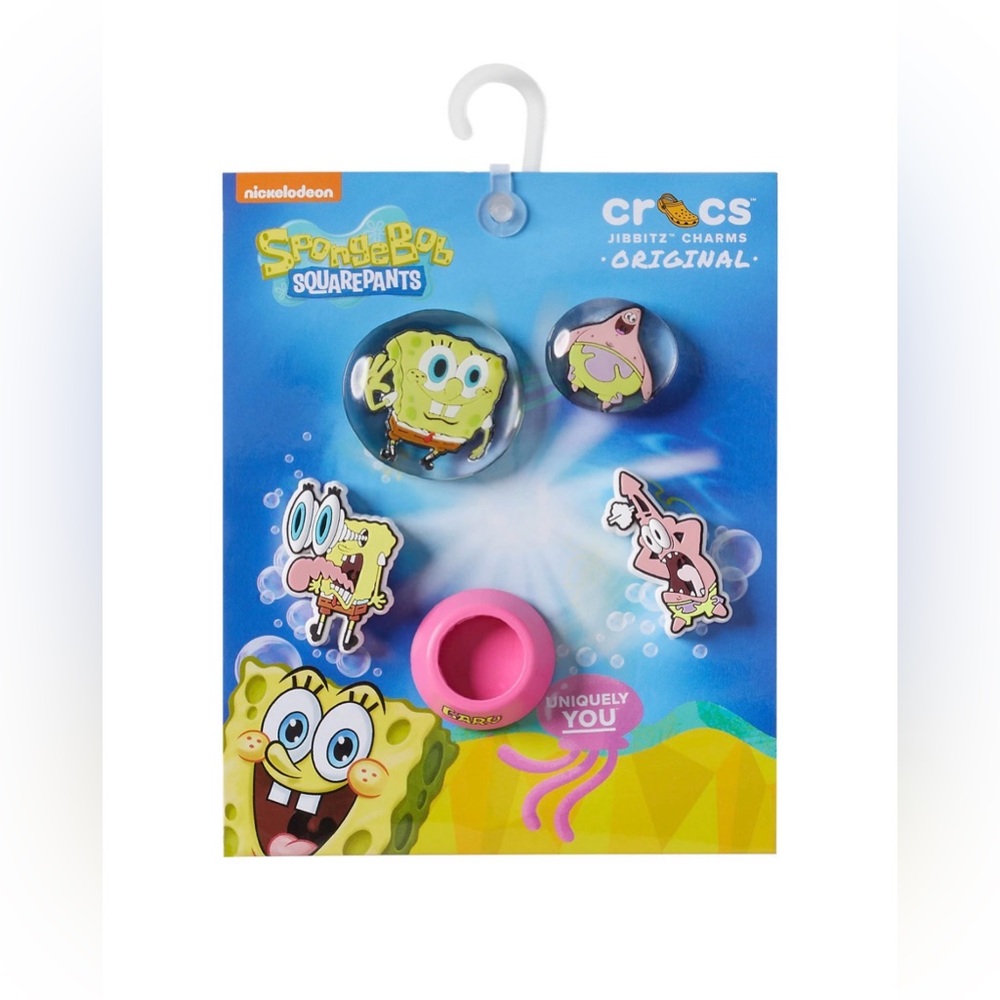 CROCS- SpongeBob SquarePants-NICKELODEON- Jibbitz - 5 Pack: NEW IN PACKAGE